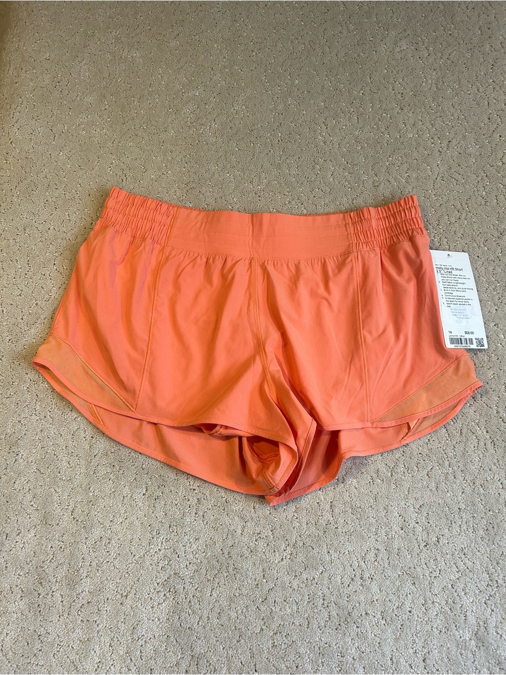 NWT Lululemon Hotty Hot HR Shorts 2.5" Lined CRLK Women's 14